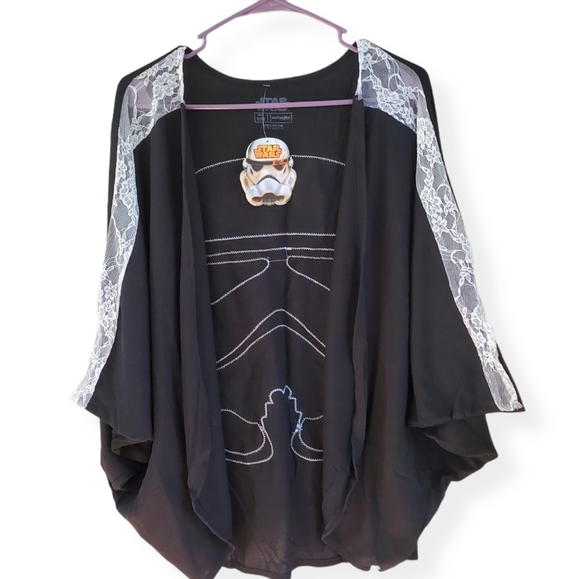 Star Wars Storm Trooper dolman sleeve cardigan NIP - Picture 3 of 5